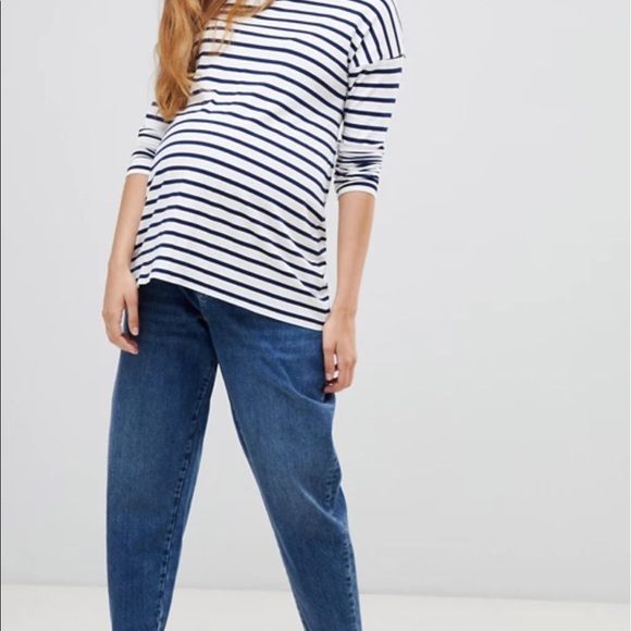 ASOS maternity washed black jeans w/ elastic waist - Picture 4 of 4